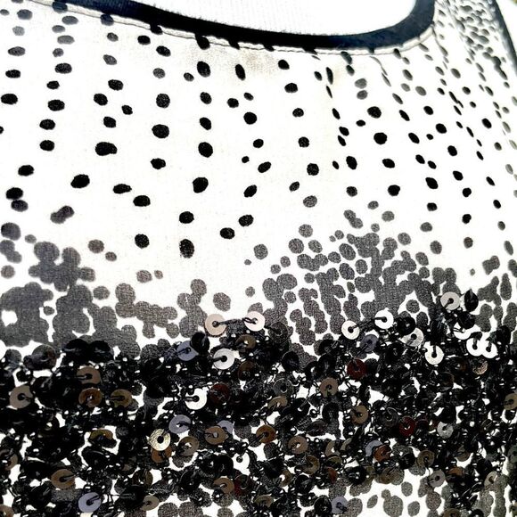 Loft Black & White Sequin Tank - Picture 3 of 9
